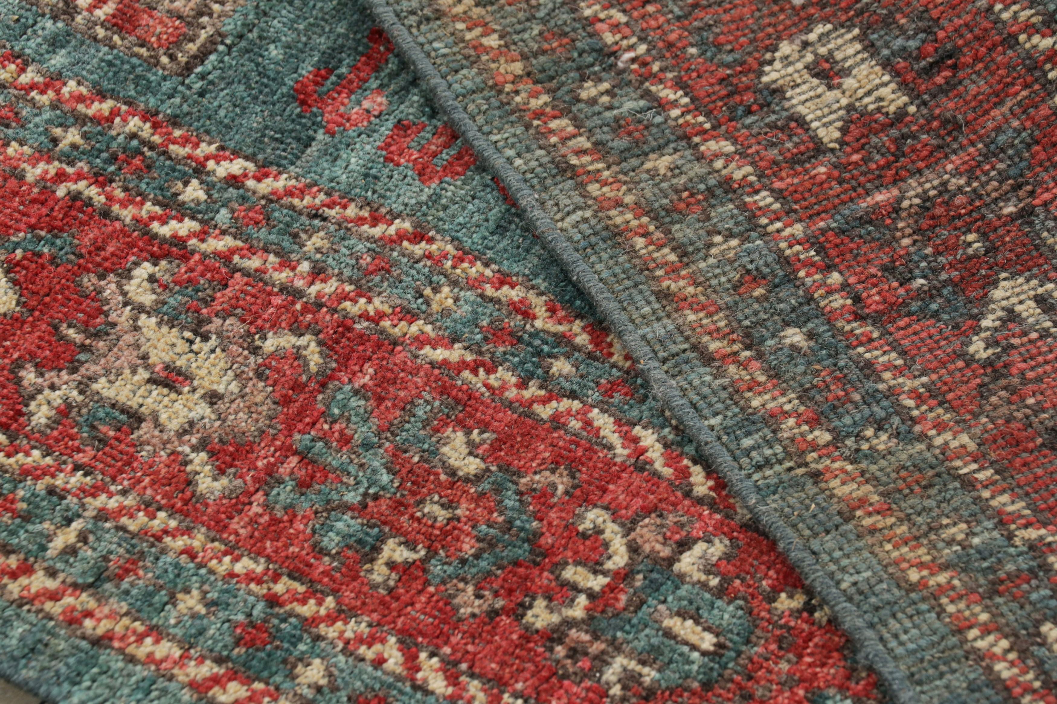 Rug & Kilim's Kazak Style Teppich in Blau mit geometrischen Medaillons (21. Jahrhundert und zeitgenössisch) im Angebot