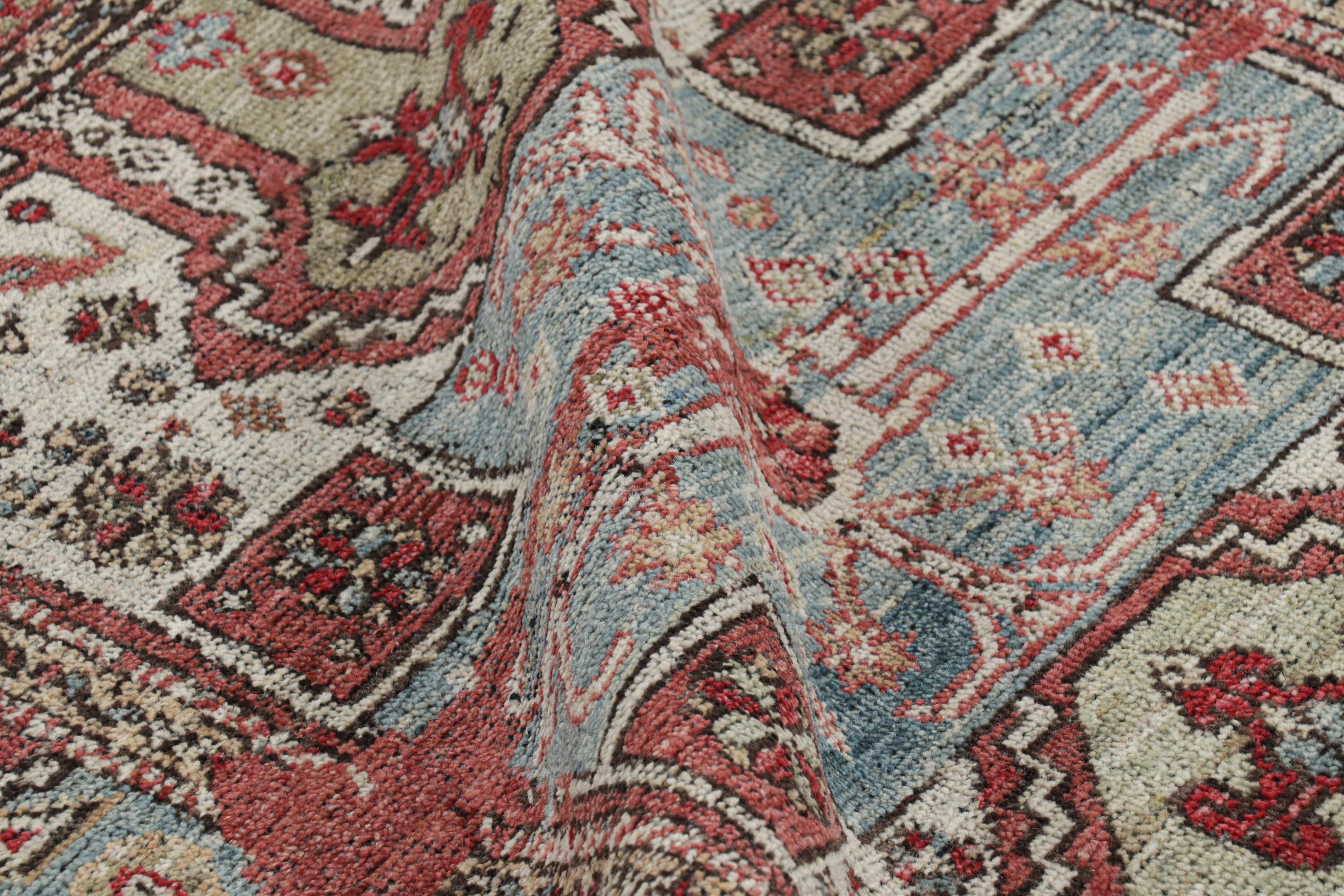 Rug & Kilim’s Kazak Style Square Rug with Polychromatic Geometric Patterns In New Condition For Sale In Long Island City, NY