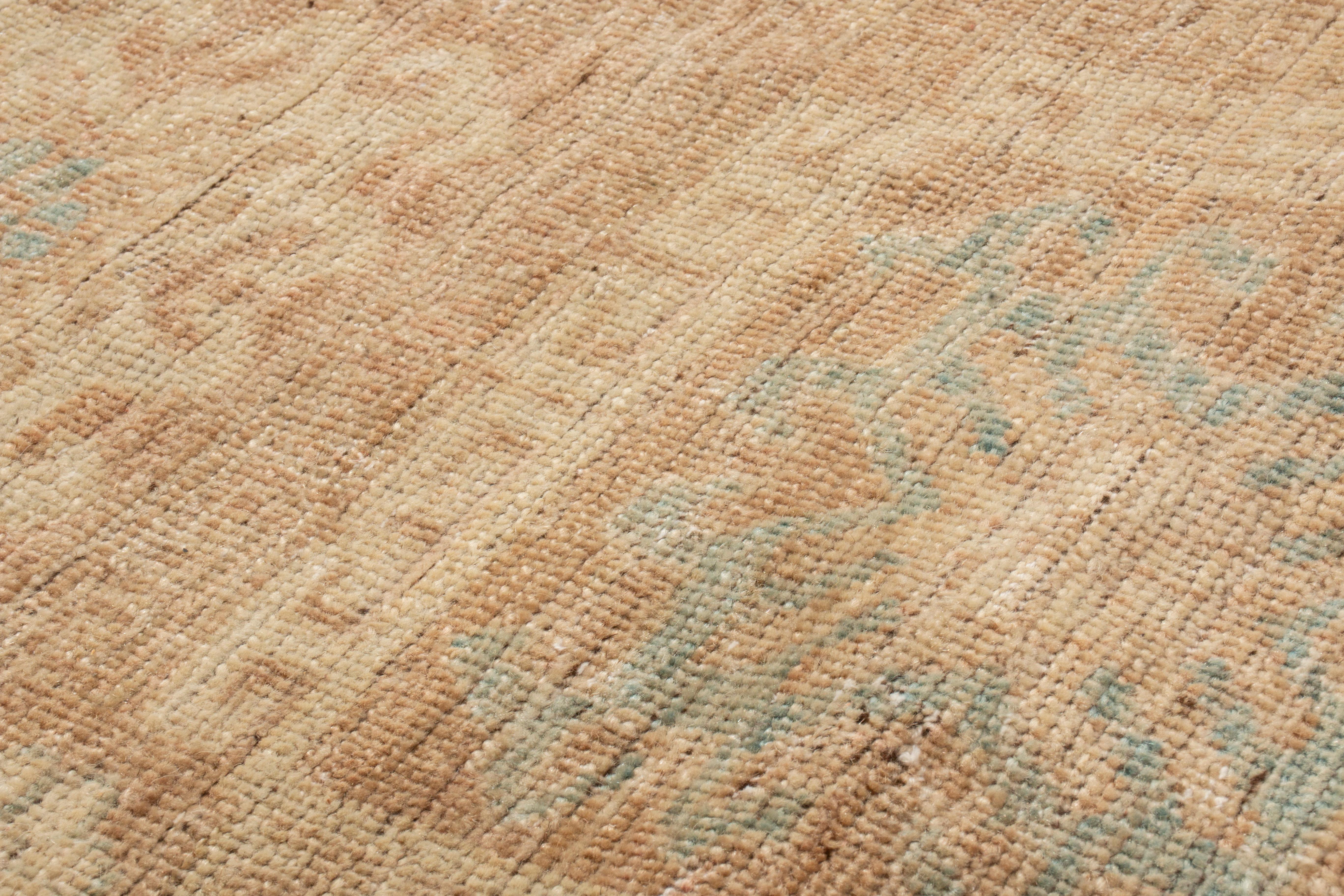 Annodato a mano Rug & Kilim - Tappeto in lana Khotan blu e beige in vendita