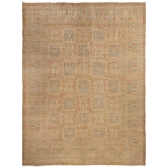 Rug & Kilim's Khotan Blue and Beige Wool Rug