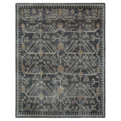 Rug 
Kilim’s Khotan-Inspired Rug in Cool Gray and Ice Blue Geometric-Florals