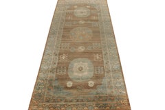 Rug & Kilim’s Khotan Samarkand Style Rug in Beige-Brown and Blue Medallion Style