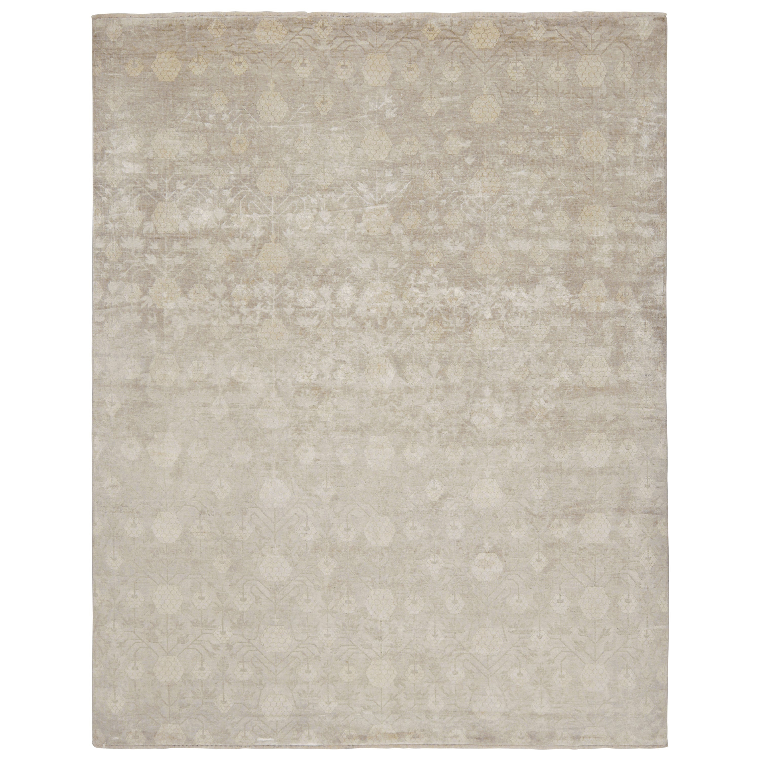 Rug & Kilim, tappeto in stile Khotan Samarcanda con motivi di melograni beige-marroni
