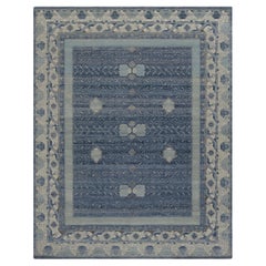 Rug 
Kilim
s Khotan Style Rug in Blue with Geometric Patterns (tapis de style Khotan en bleu avec des motifs géométriques)