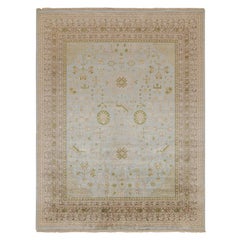 Rug & Kilim's Teppich im Khotan-Stil mit blauem und braun-beigefarbenem Muster