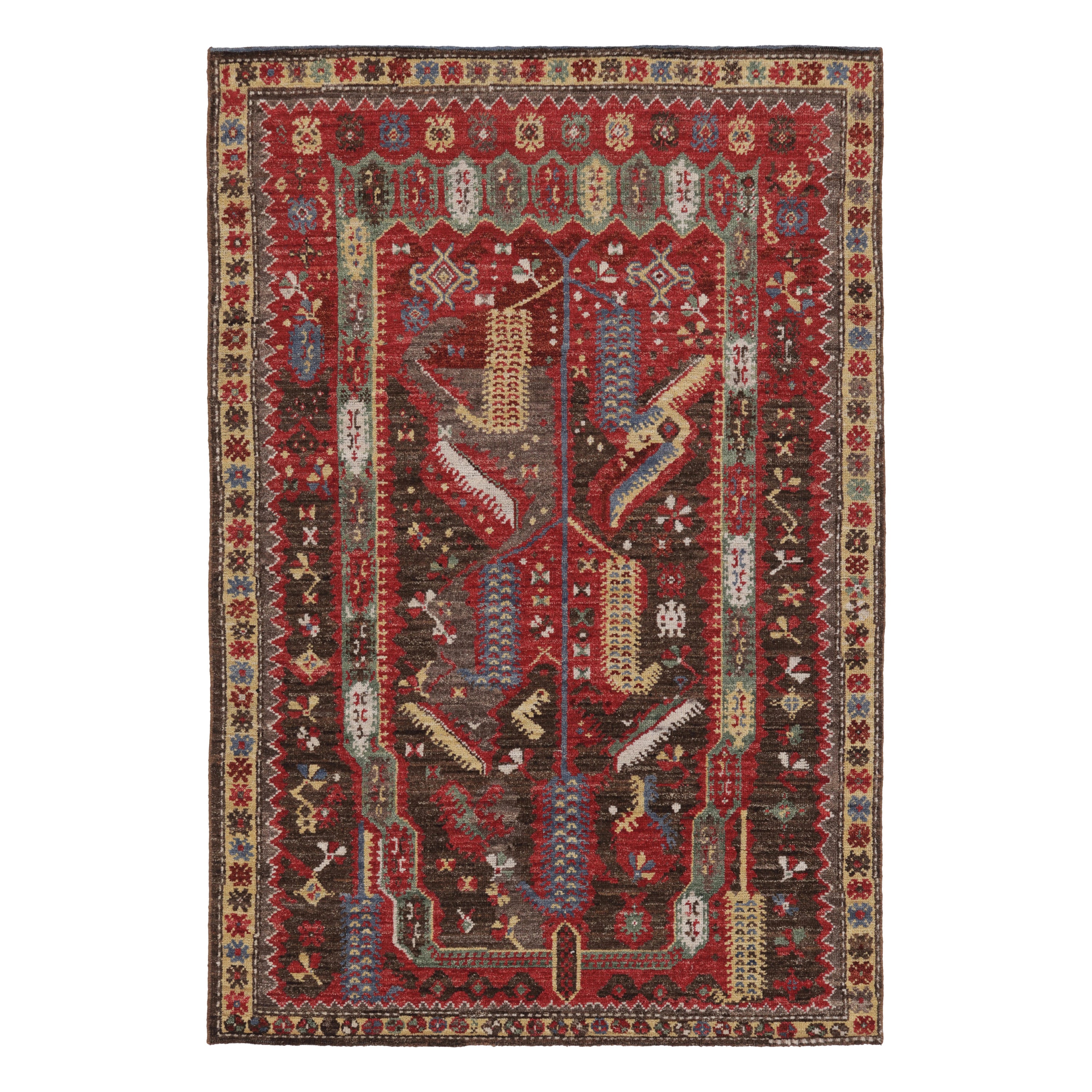 Von Konya inspirierter Teppich von Rug
Kilim mit polychromen Stammesmedaillons