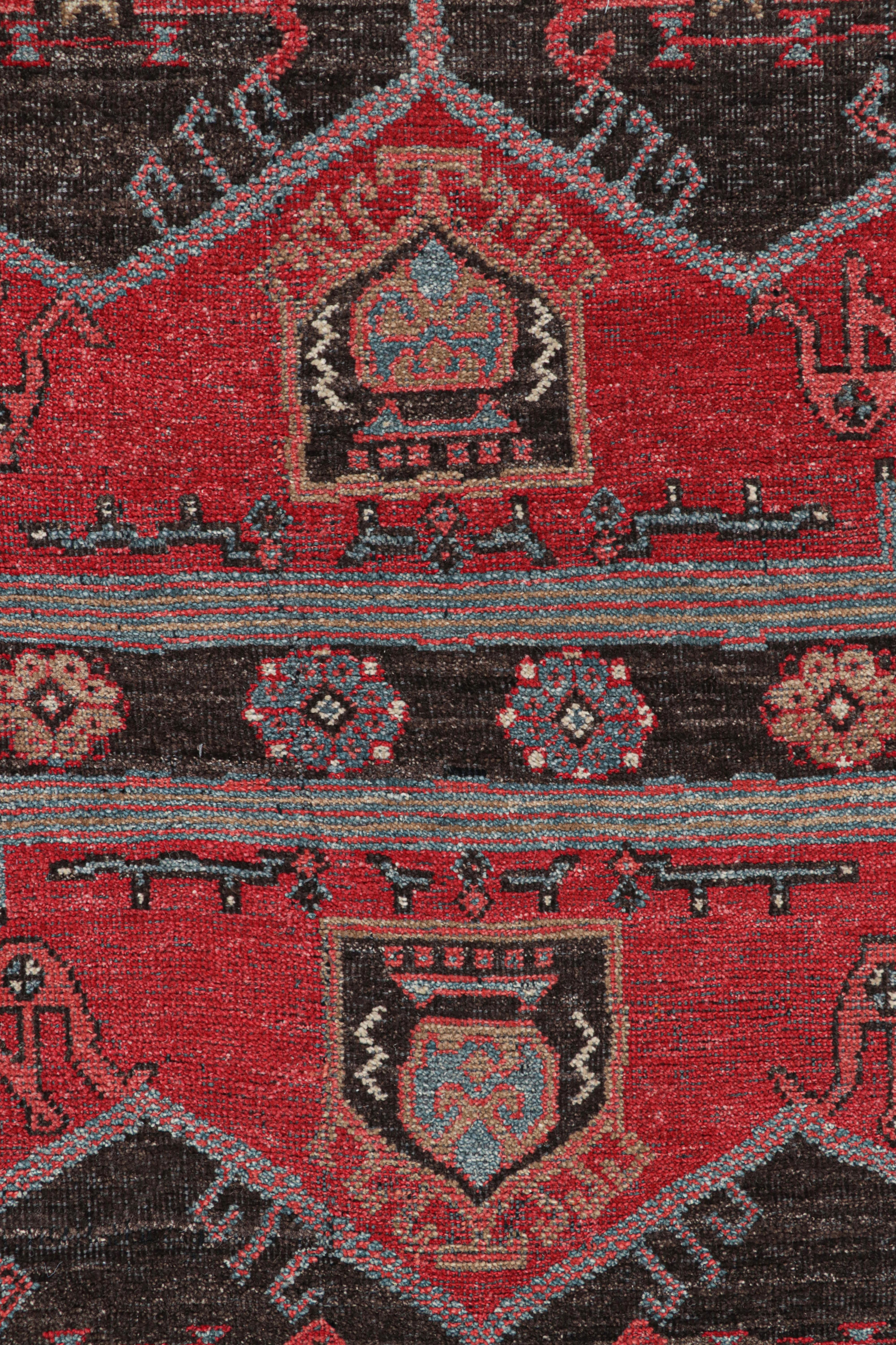 Rug & Kilim's Tapis kurde de style tribal en rouge et Brown avec motifs géométriques Neuf - En vente à Long Island City, NY