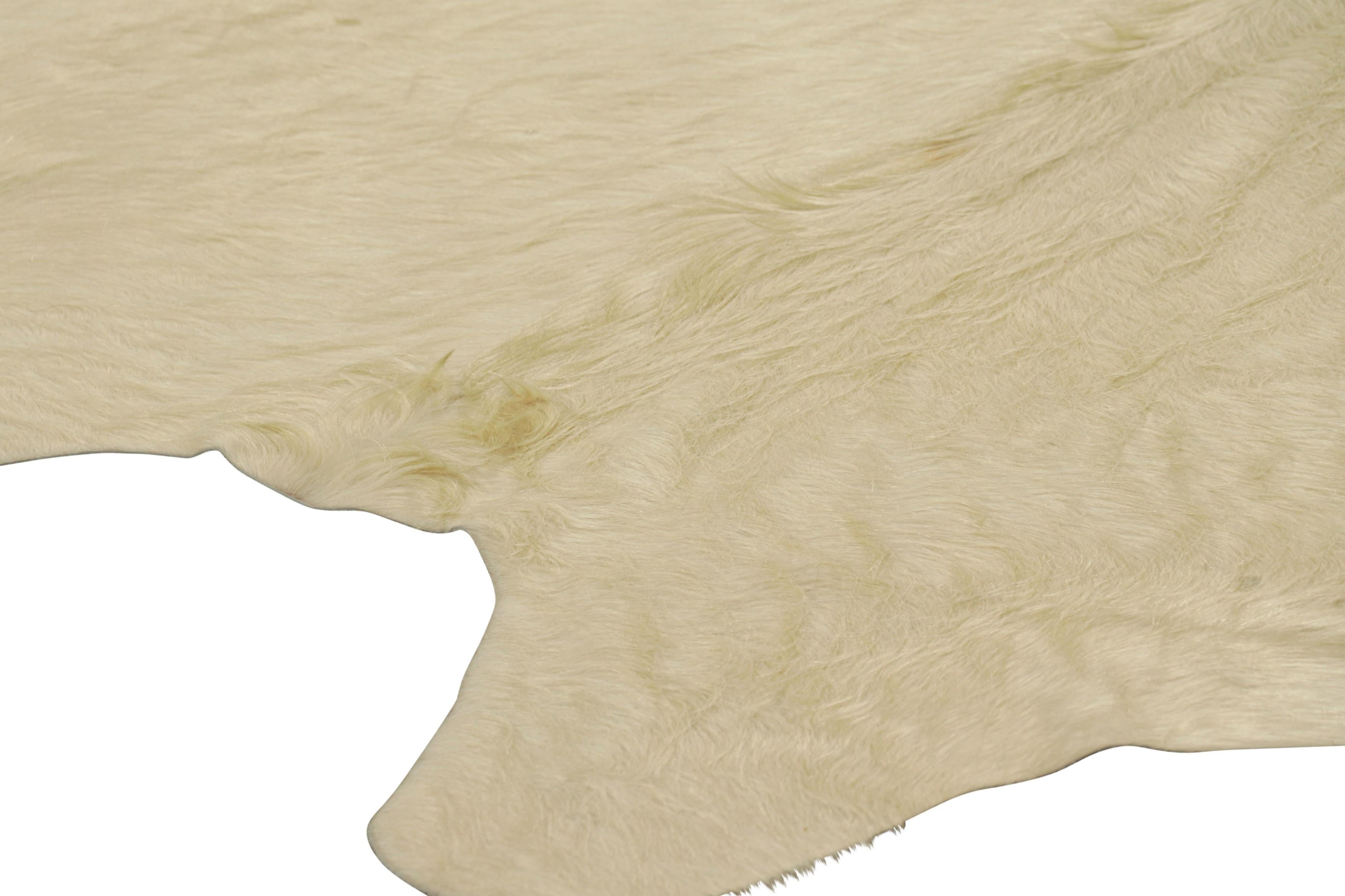 Contemporary Rug & Kilim’s Large Cowhide Rug in Cream Tones For Sale