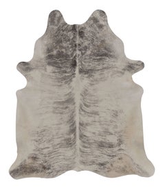 Rug & Kilim’s Large Cowhide Rug in Light Gray and Cream Tones