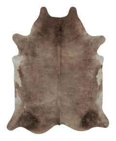 Rug & Kilim’s Large Cowhide Rug in Sheen Beige and Brown Tones