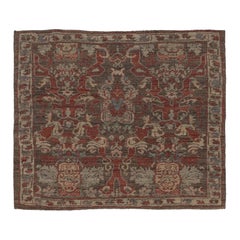Rug 
Kilim’s Malayer Persian Inspired Rug with Deep Brown and Rust Florals