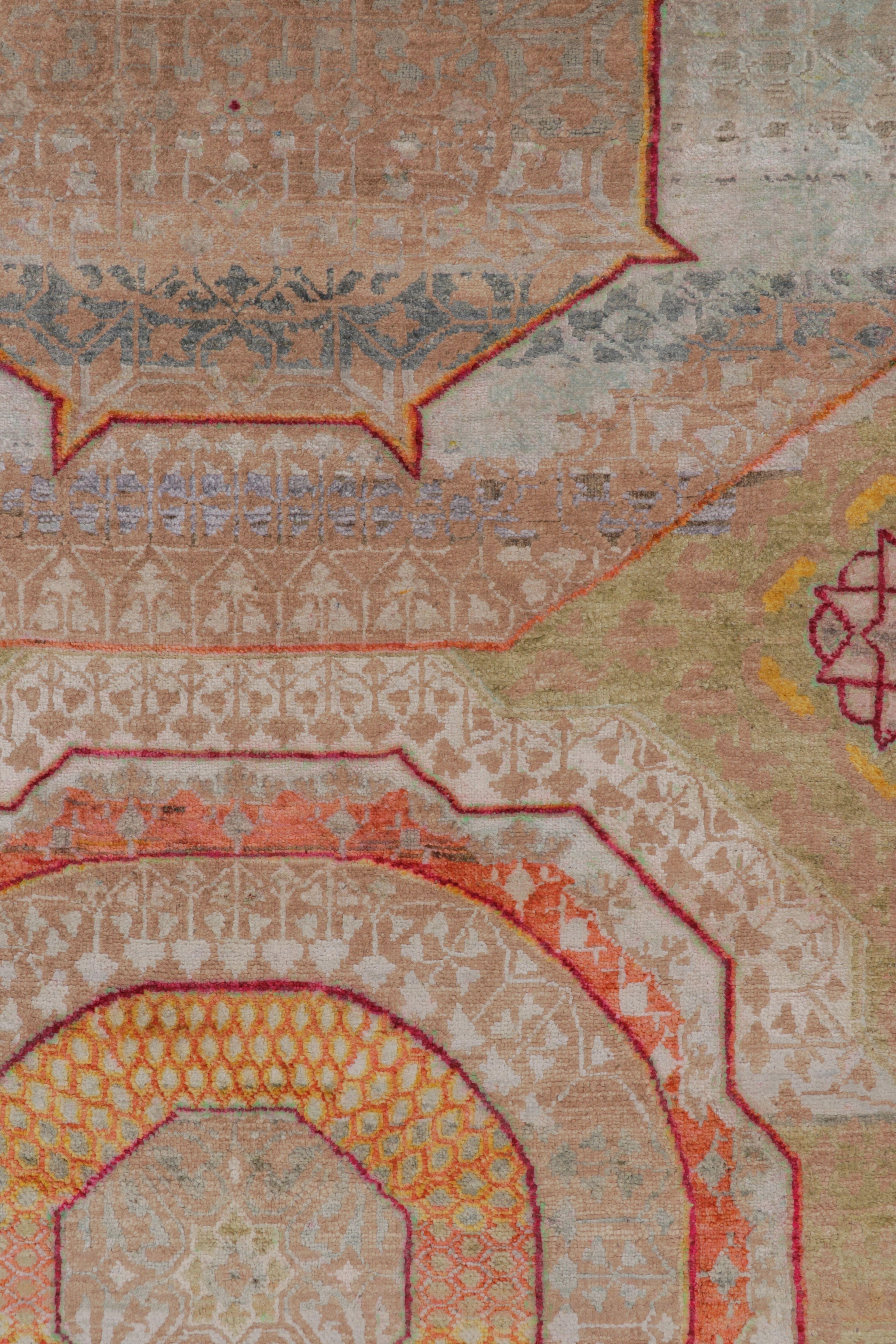 Rug & Kilim's Mamluke-inspirierter abstrakter Läufer aus polychromem achteckigem Mos im Zustand „Neu“ im Angebot in Long Island City, NY
