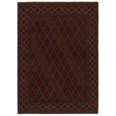 Il tappeto Mashwani Afghan Baluch di Rug & Kilim in borgogna con motivi geometrici