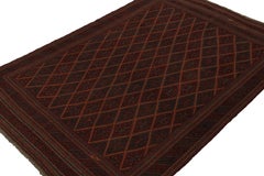 Rug & Kilim’s Mashwani Afghan Baluch Rug in Red with Geometric Patterns