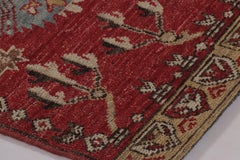 Rug & Kilim's Mid-Century Anatolian Inspired Rug in Red Traditional Pattern
