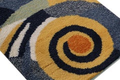 Rug & Kilim’s Mid Century Modern Rug, Polychromatic Geometric Pattern