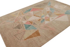 Rug & Kilim’s Mid-Century Modern Rug with Polychromatic Geometric Pattern