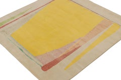 Rug & Kilim’s Mid-Century Modern Style Rug in Polychromatic Patterns on Beige
