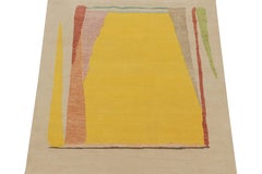 Rug & Kilim’s Mid-Century Modern Style Rug in Polychromatic Patterns on Beige