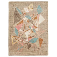 Tappeto in stile Mid-Century Modern di Rug & Kilim con motivi policromatici su beige