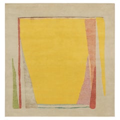 Rug & Kilim’s Mid-Century Modern Style Rug in Polychromatic Patterns on Beige
