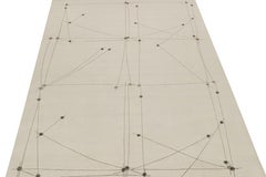 Rug & Kilim - Tappeto in stile Mid-Century Modern con motivo geometrico bianco e grigio