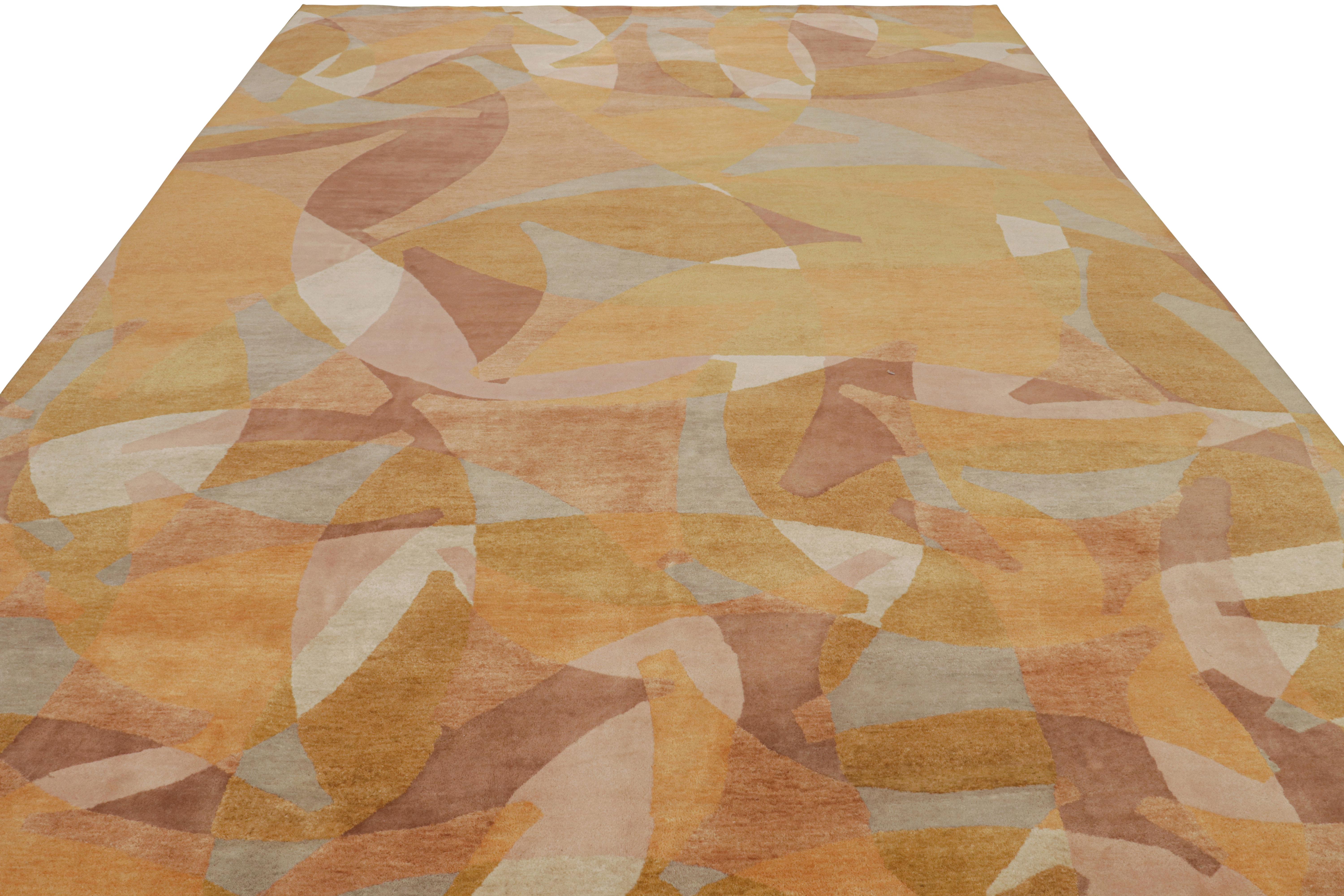 Rug & Kilim's Mid-Century Modern Style Teppich mit geometrischen Mustern (Moderne der Mitte des Jahrhunderts) im Angebot