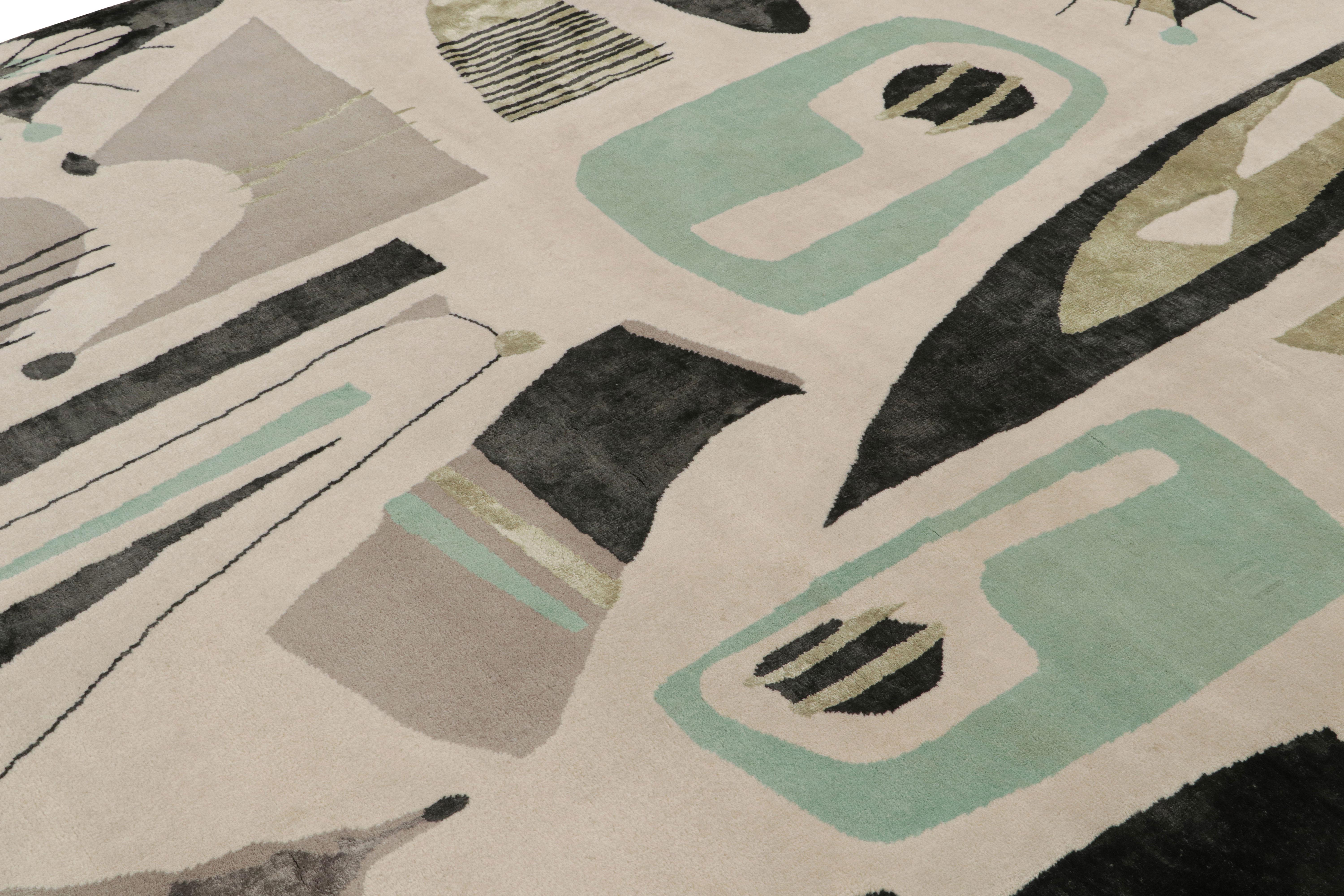 Indien Tapis de style moderne du milieu du siècle à motifs géométriques de Rug & Kilim en vente