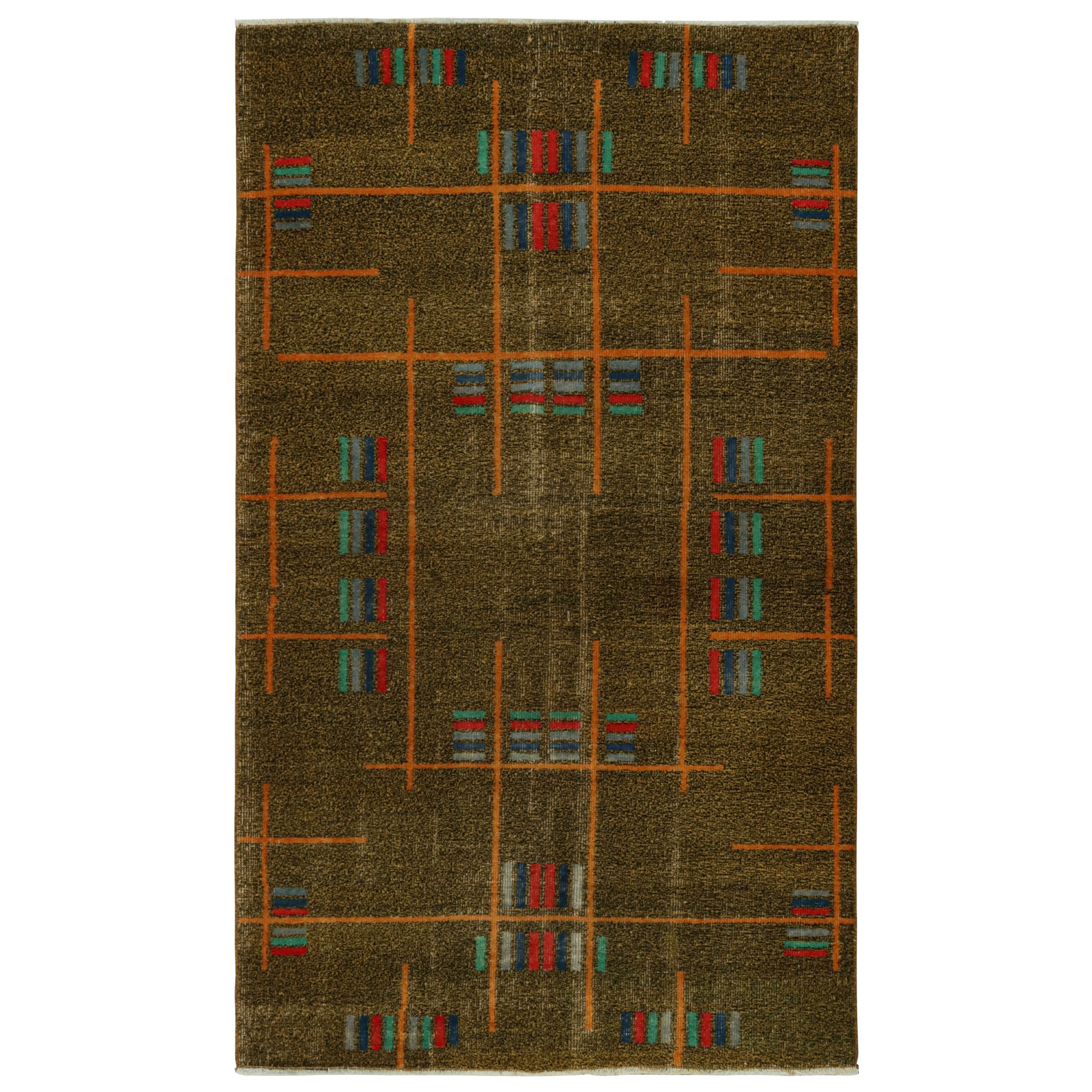 Rug & Kilim - Tappeto Art Deco di Zeki Müren, moderno e di metà secolo in vendita