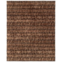 Rug & Kilim - Tappeto in stile scandinavo del Medioevo con motivo beige-marrone-nero
