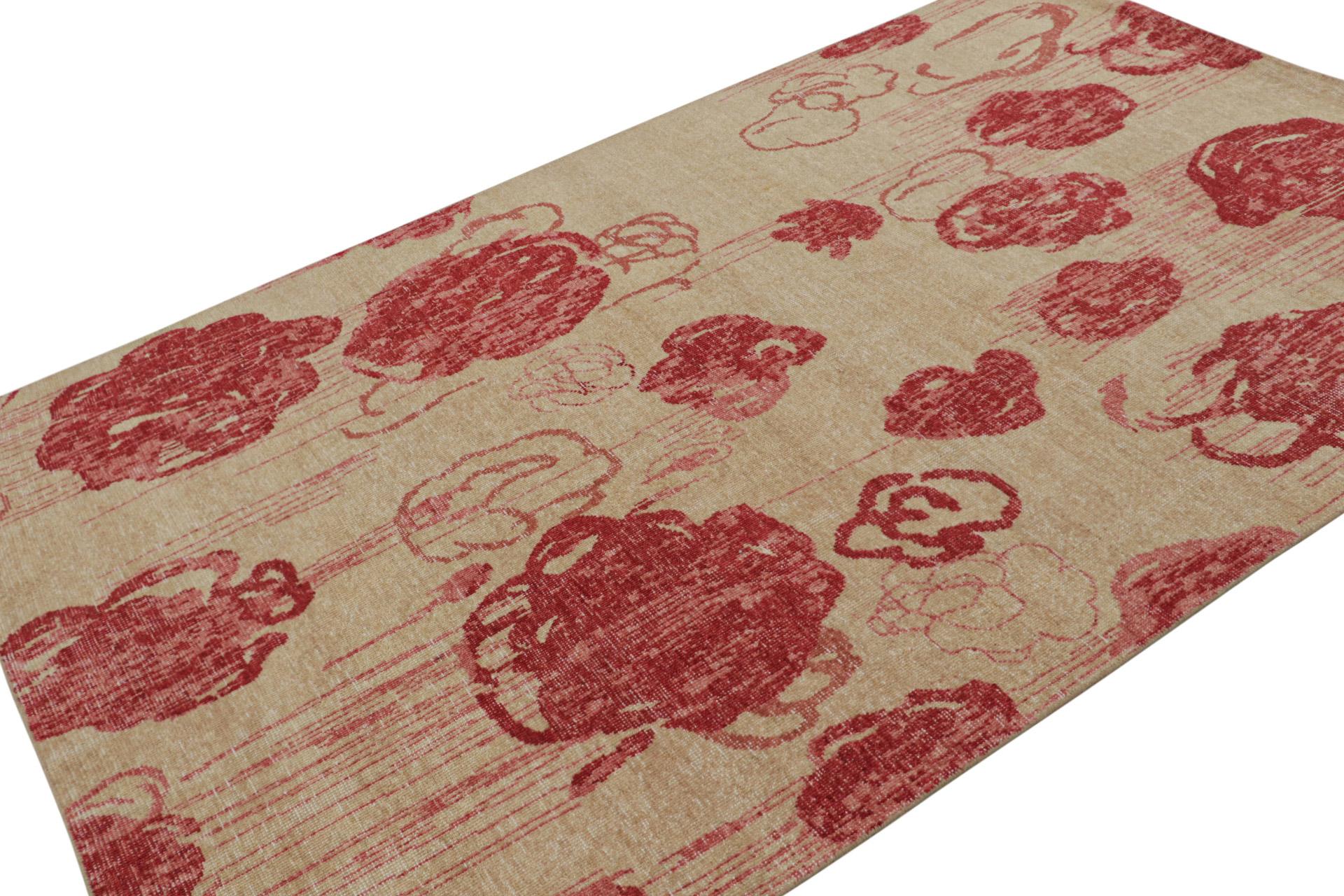 Dieser moderne, aus Indien stammende, handgeknüpfte Wollteppich im Format 6x9, der von moderner Kunst mit floralen Mustern inspiriert ist, ist eine spannende Ergänzung der Rug & Kilim Kollektion. 

Über das Design: 

Dieser moderne Teppich ist eine