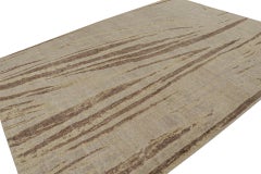 Rug & Kilim’s Modern Abstract Art Rug in Taupe, with Geometric Patterns