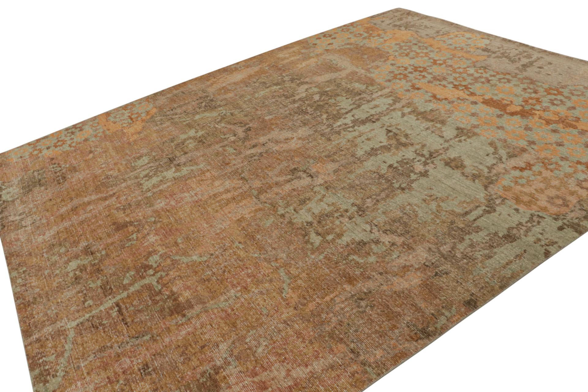 Dieser moderne, aus Indien stammende, handgeknüpfte Wollteppich im Format 9x12, der von moderner Kunst mit floralen Mustern inspiriert ist, ist eine spannende Ergänzung der Rug & Kilim Kollektion. 

Über das Design: 

Dieser moderne Teppich von Rug