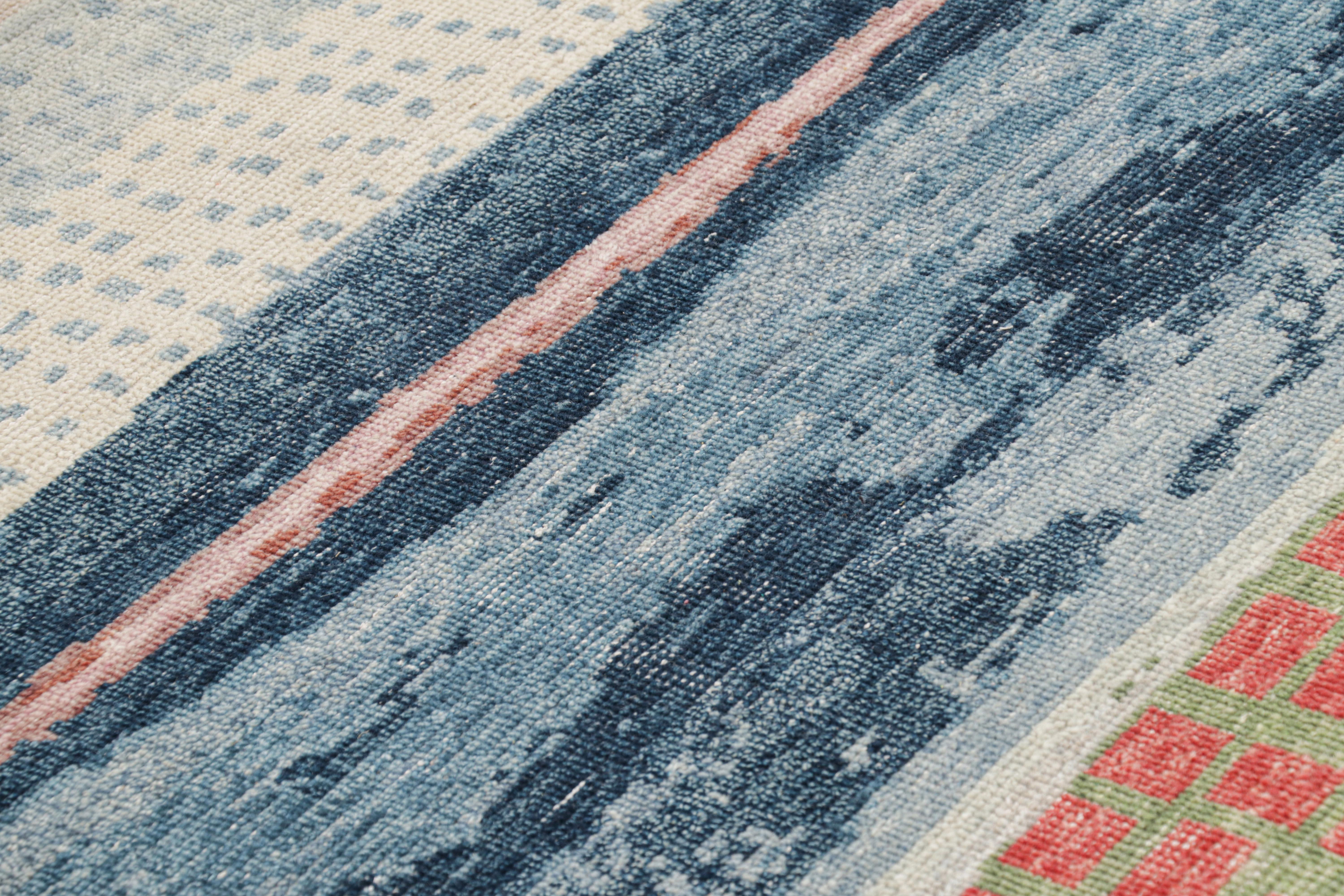 Hand-knotted in wool, this 3x8 modern runner rug, originating from India, as inspired by modern art is an exciting addition to the Rug & Kilim collection. 

On the Design: 

A new addition to the handmade rugs in the Homage rug line by Rug & Kilim,