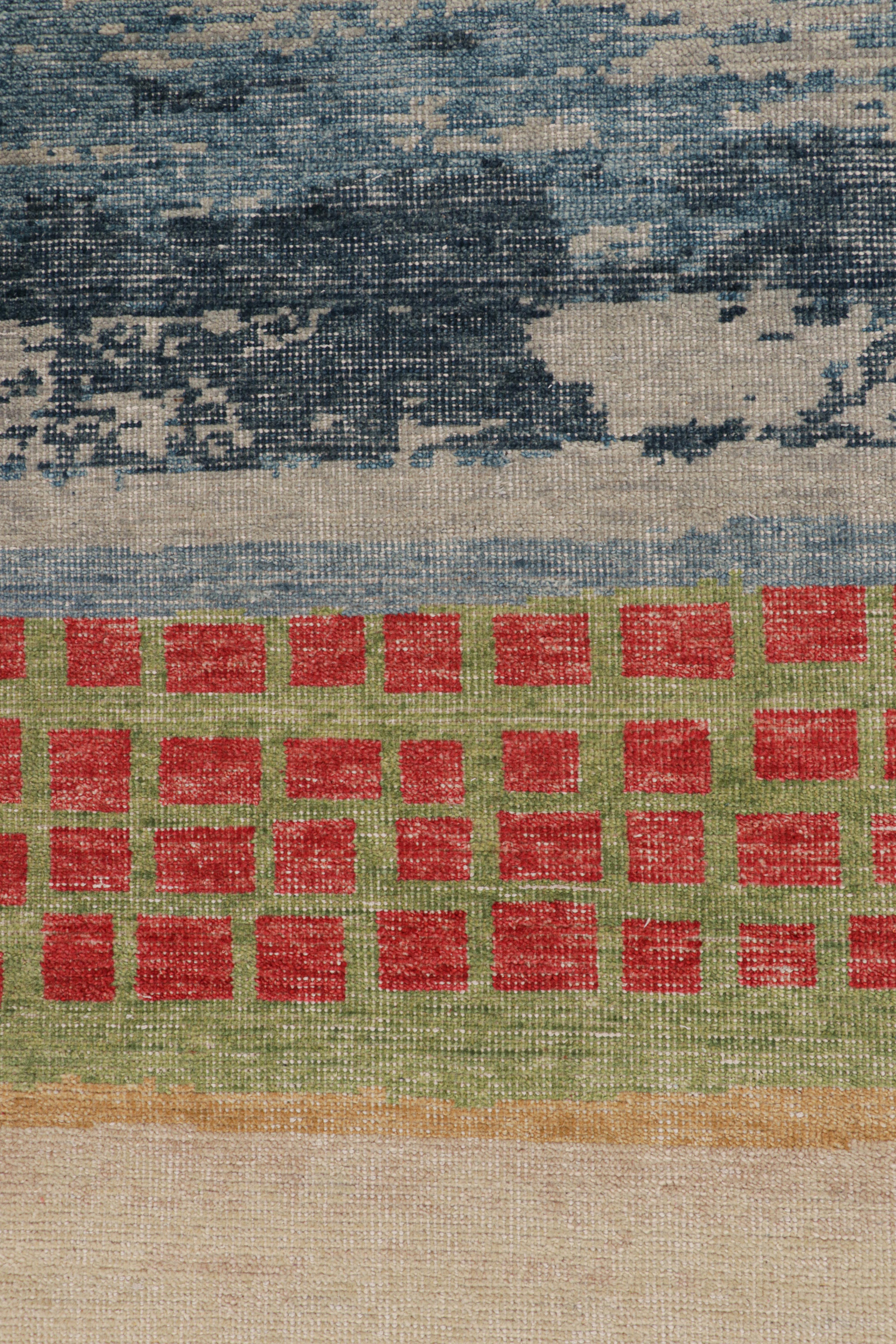 Rug & Kilims moderner abstrakter Kunst-Läufer in polychromen Tönen im Zustand „Neu“ im Angebot in Long Island City, NY