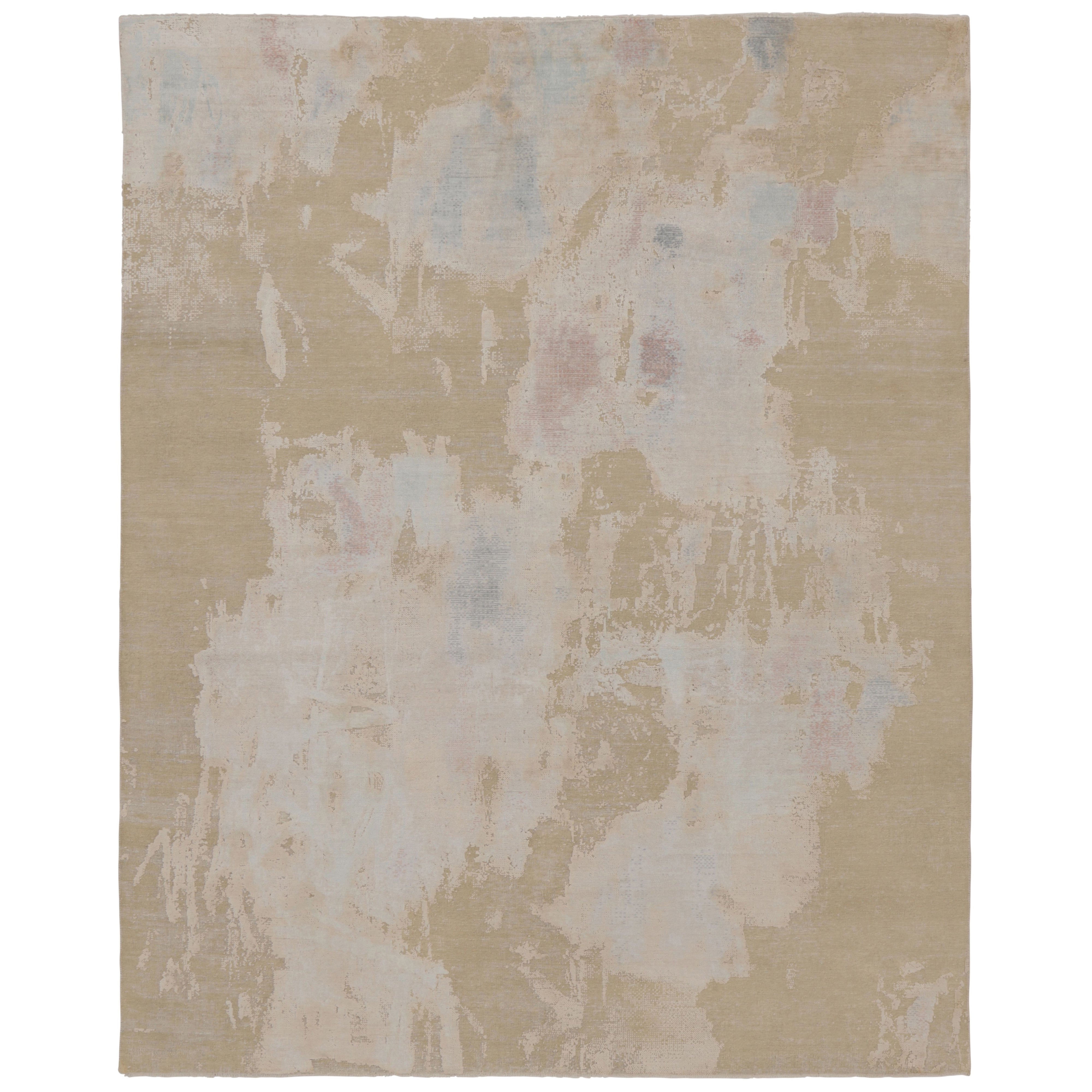 Rug 
Kilim’s Modern Abstract Rug, Cream White and Ivory with Painterly Pattern