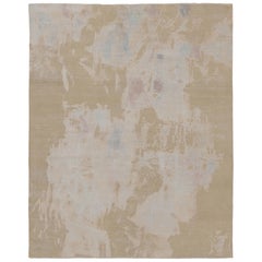 Rug 
Kilim’s Modern Abstract Rug, Cream White and Ivory with Painterly Pattern
