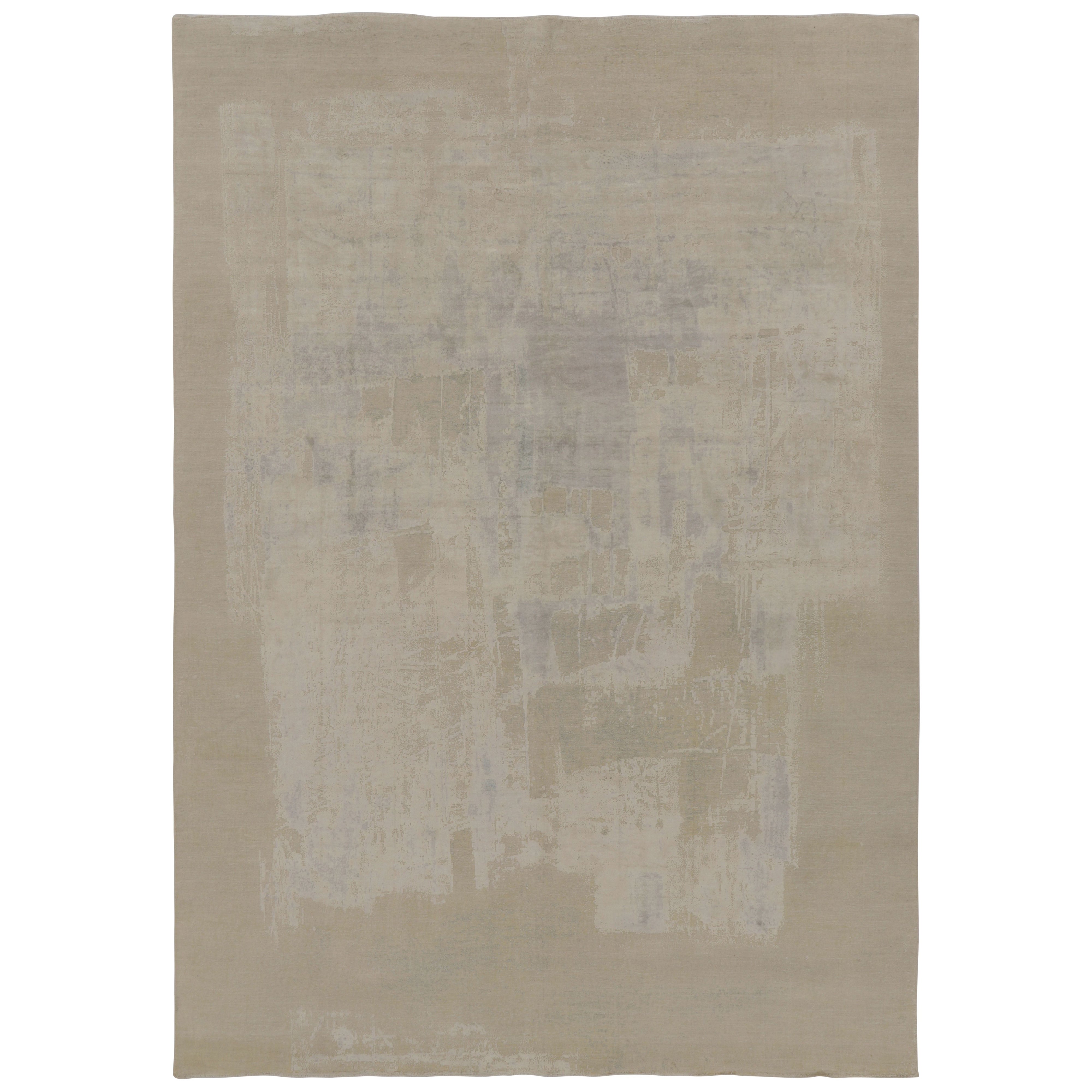 Rug 
Kilim’s Modern Abstract Rug, Cream White and Soft Gray with Subtle Pattern