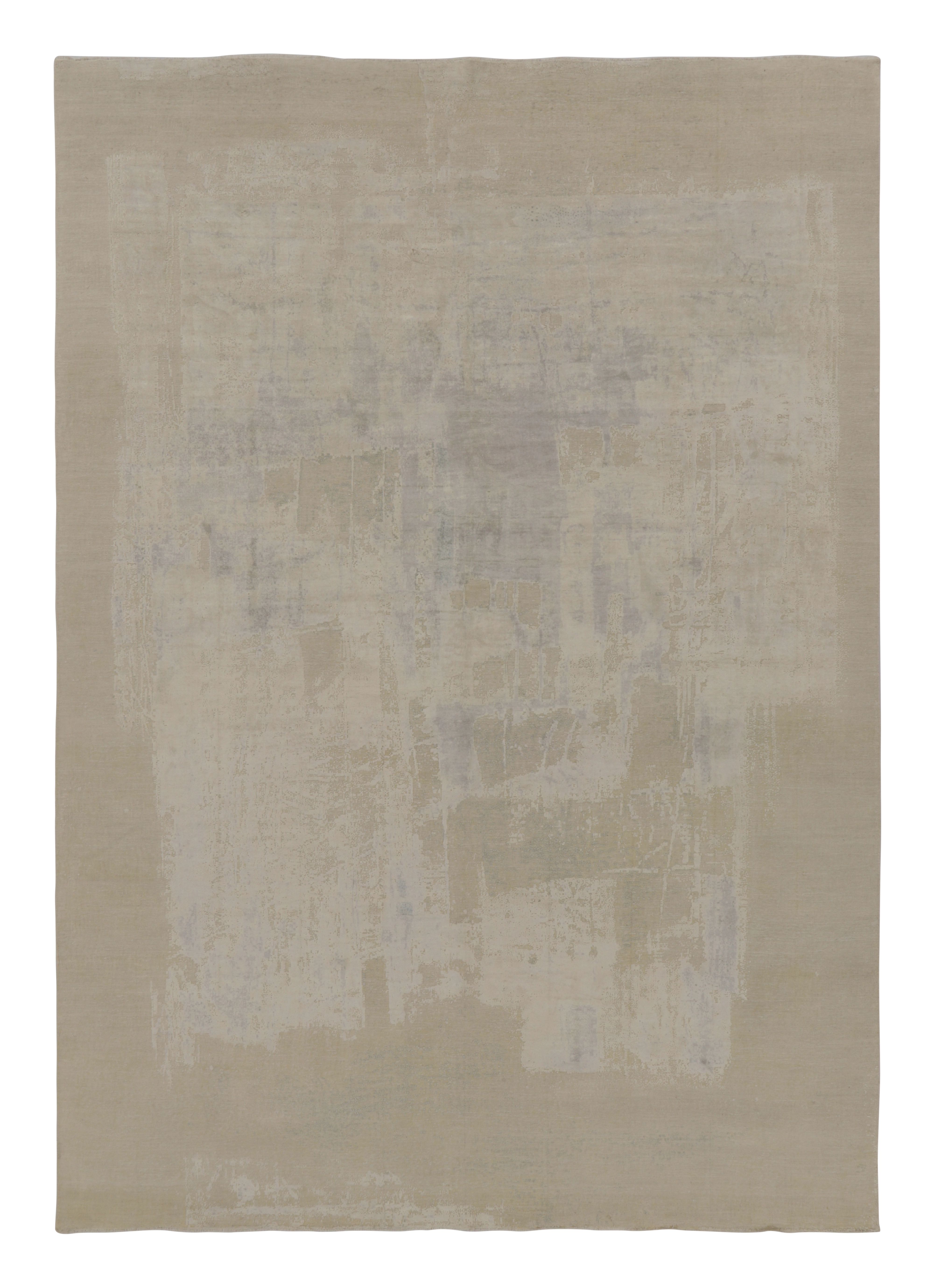 Rug 
Kilim’s Modern Abstract Rug, Cream White and Soft Gray with Subtle Pattern