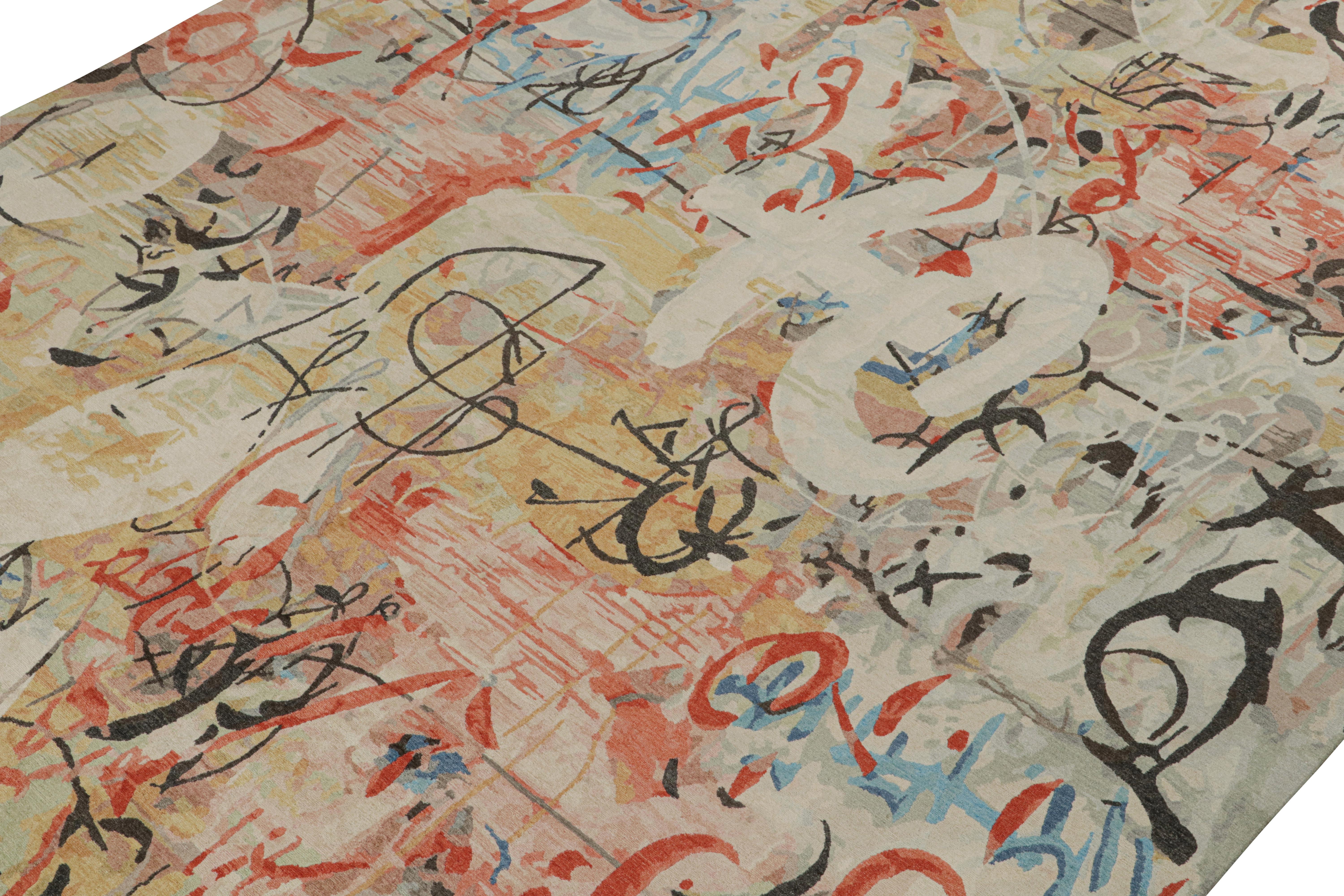 Hand-Knotted Rug & Kilim’s Modern Abstract Rug in a Multicolor Patterns For Sale