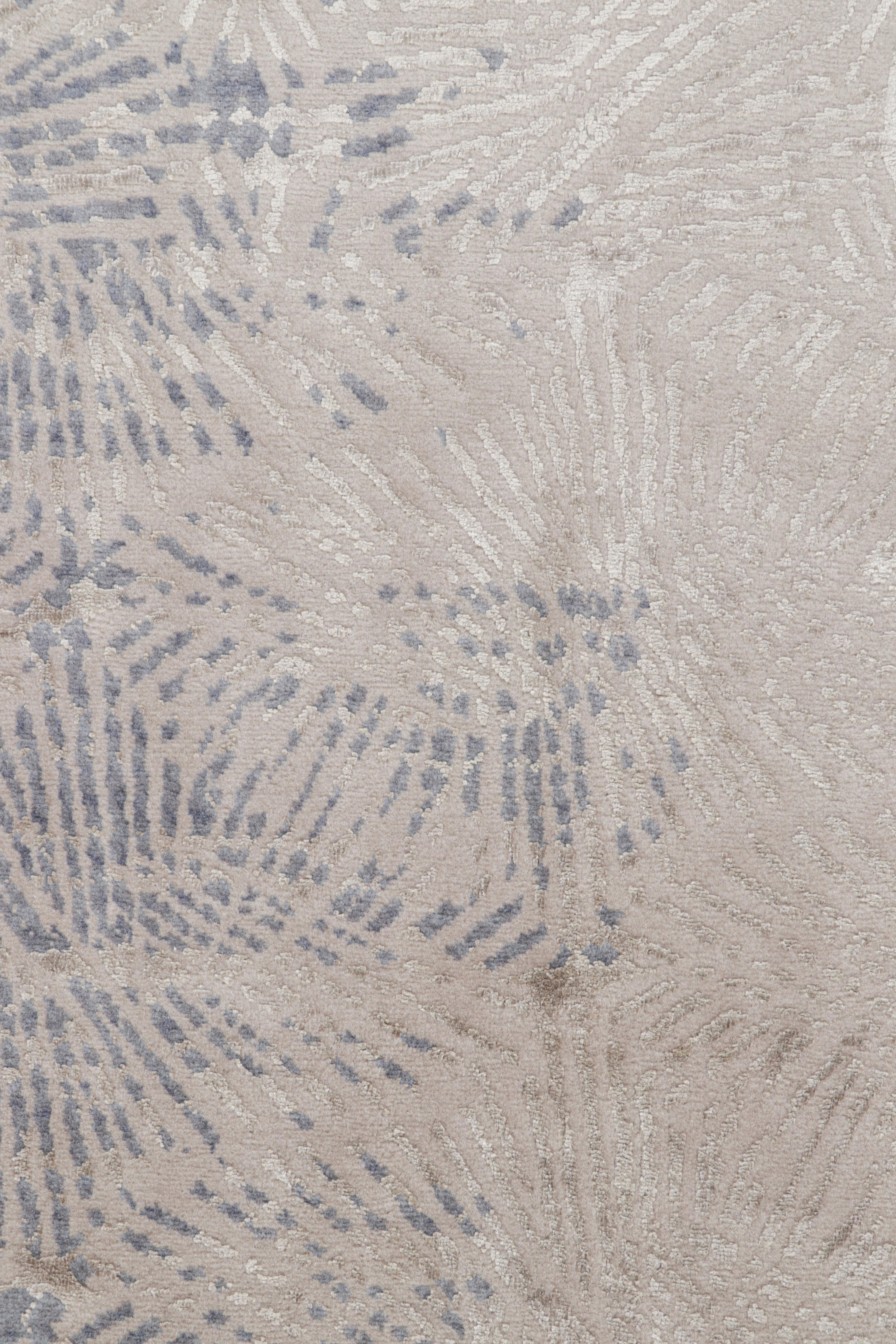 Rug & Kilim's Moderner abstrakter Teppich in Beige und Grau (Indisch) im Angebot