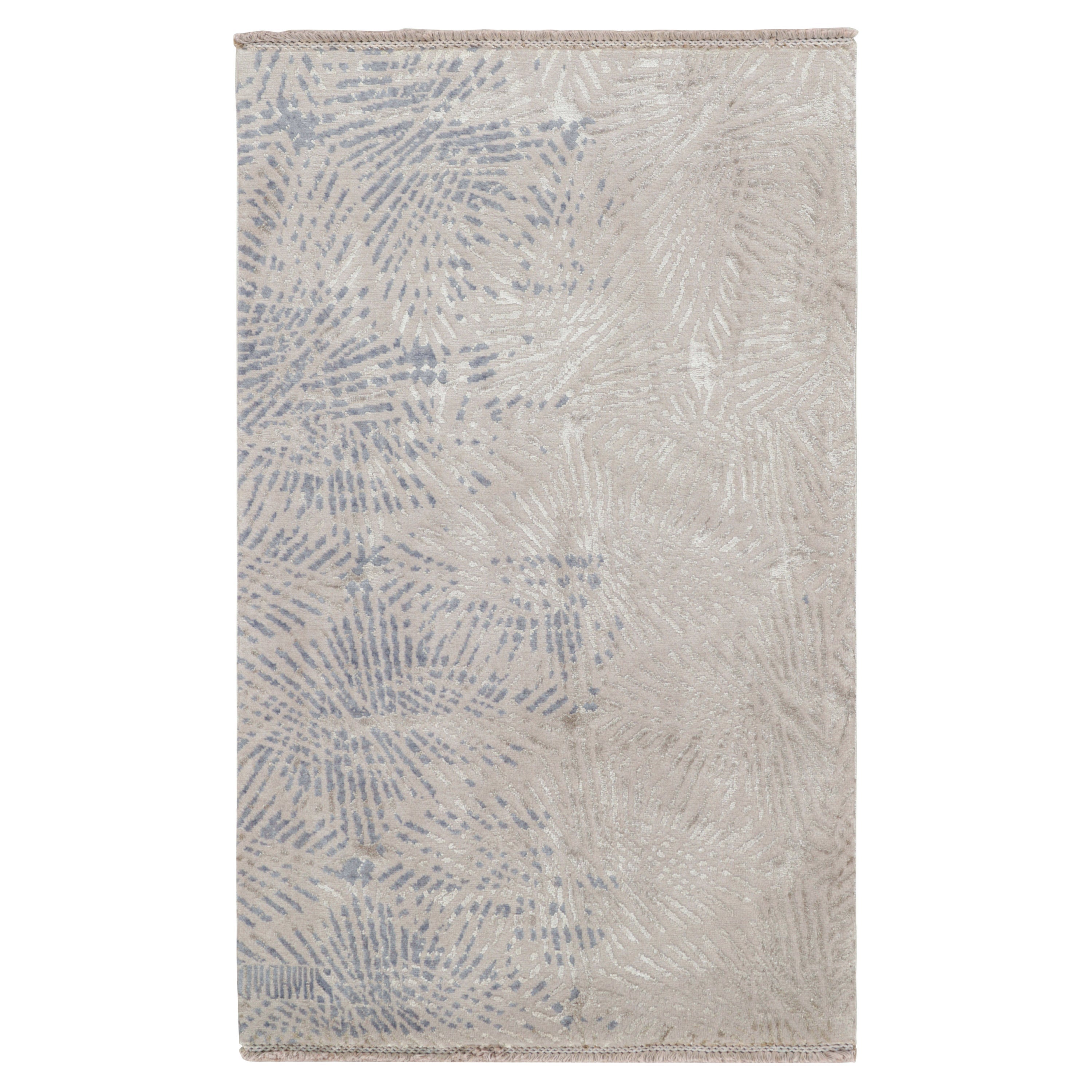 Rug 
Kilim
s Moderner abstrakter Teppich in Beige und Grau im Angebot