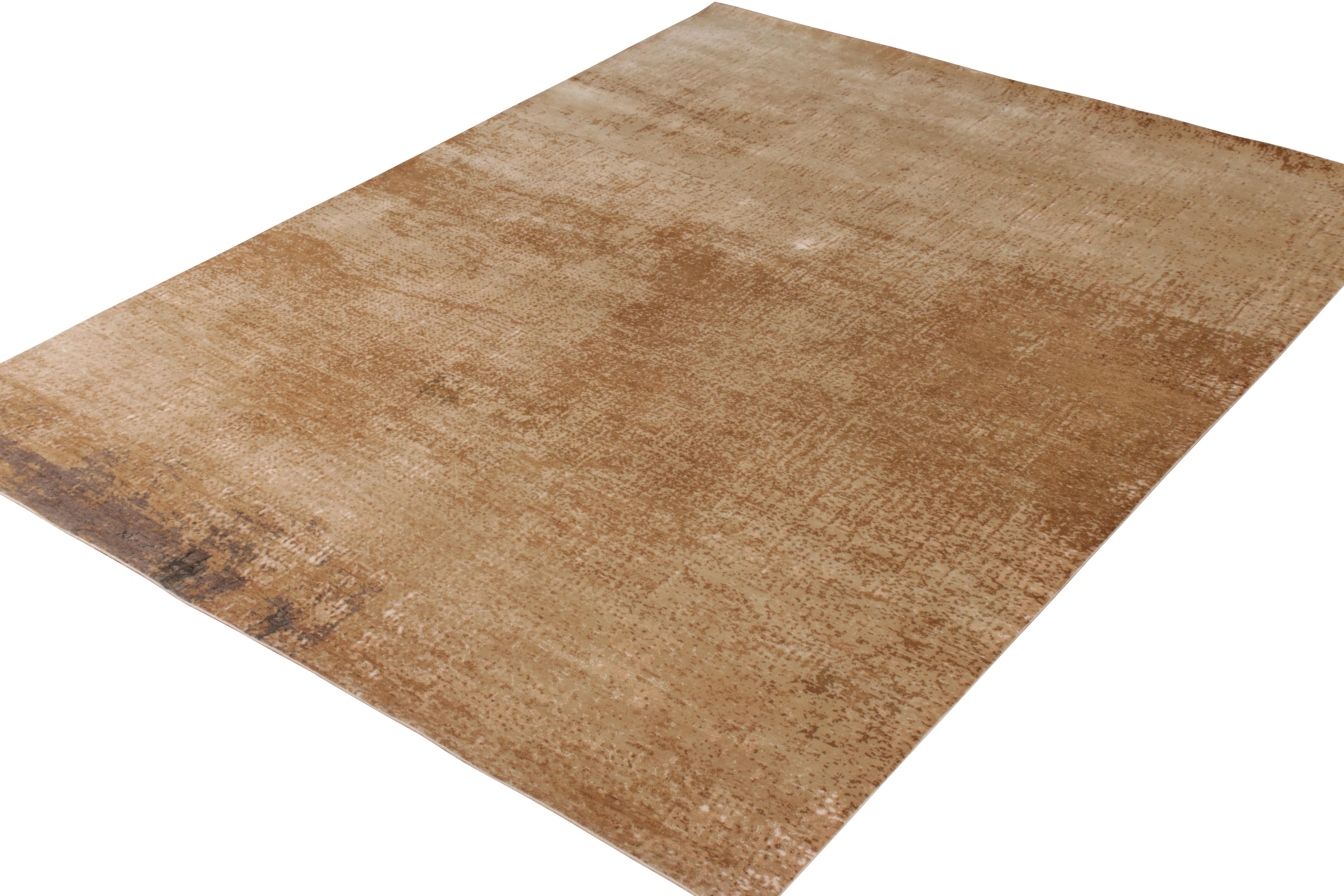 Other Rug & Kilim’s Modern Abstract Rug in Beige Brown All Over Pattern For Sale