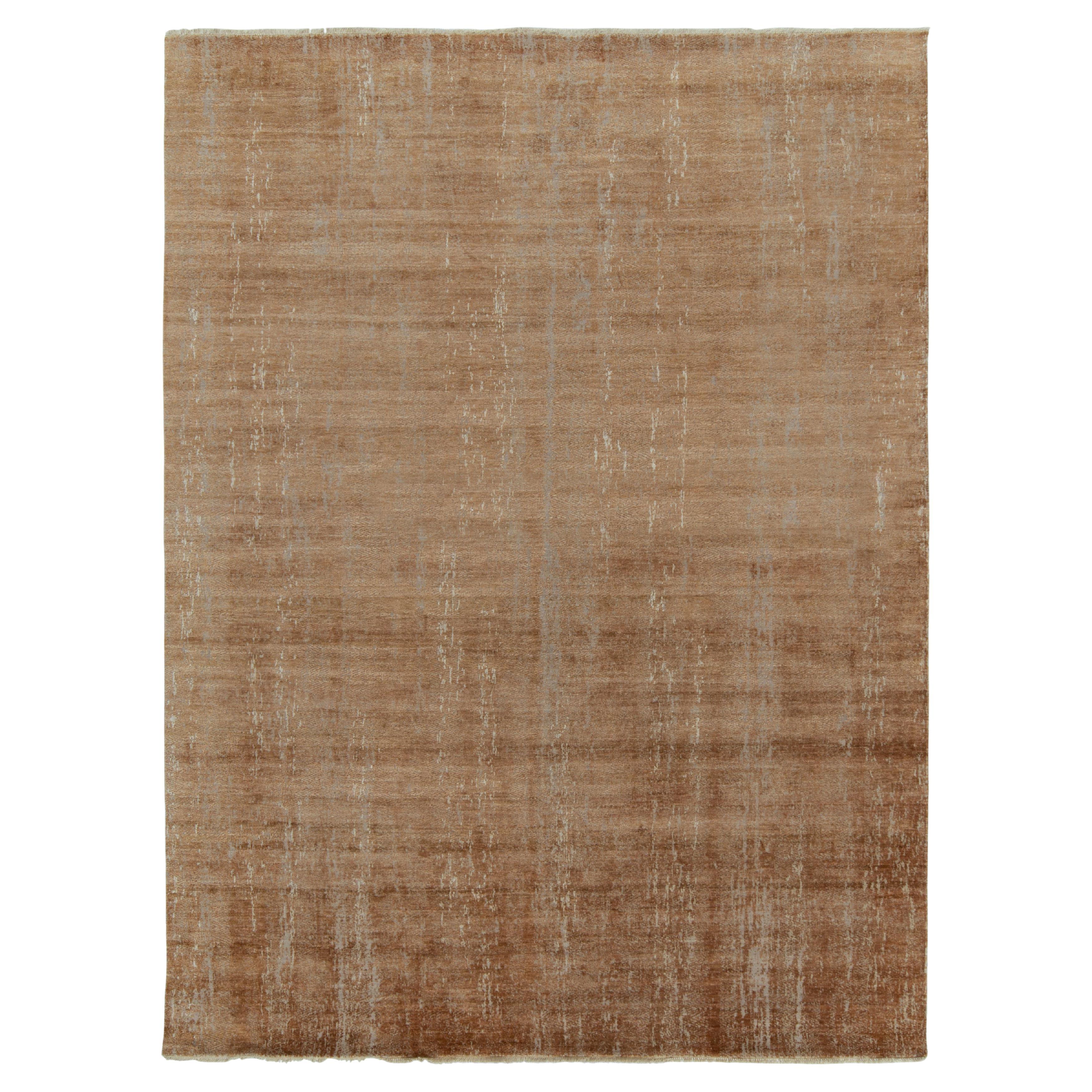 Moderner abstrakter Teppich von Teppich &amp;amp; Kilims in Beige-Braun und Grau