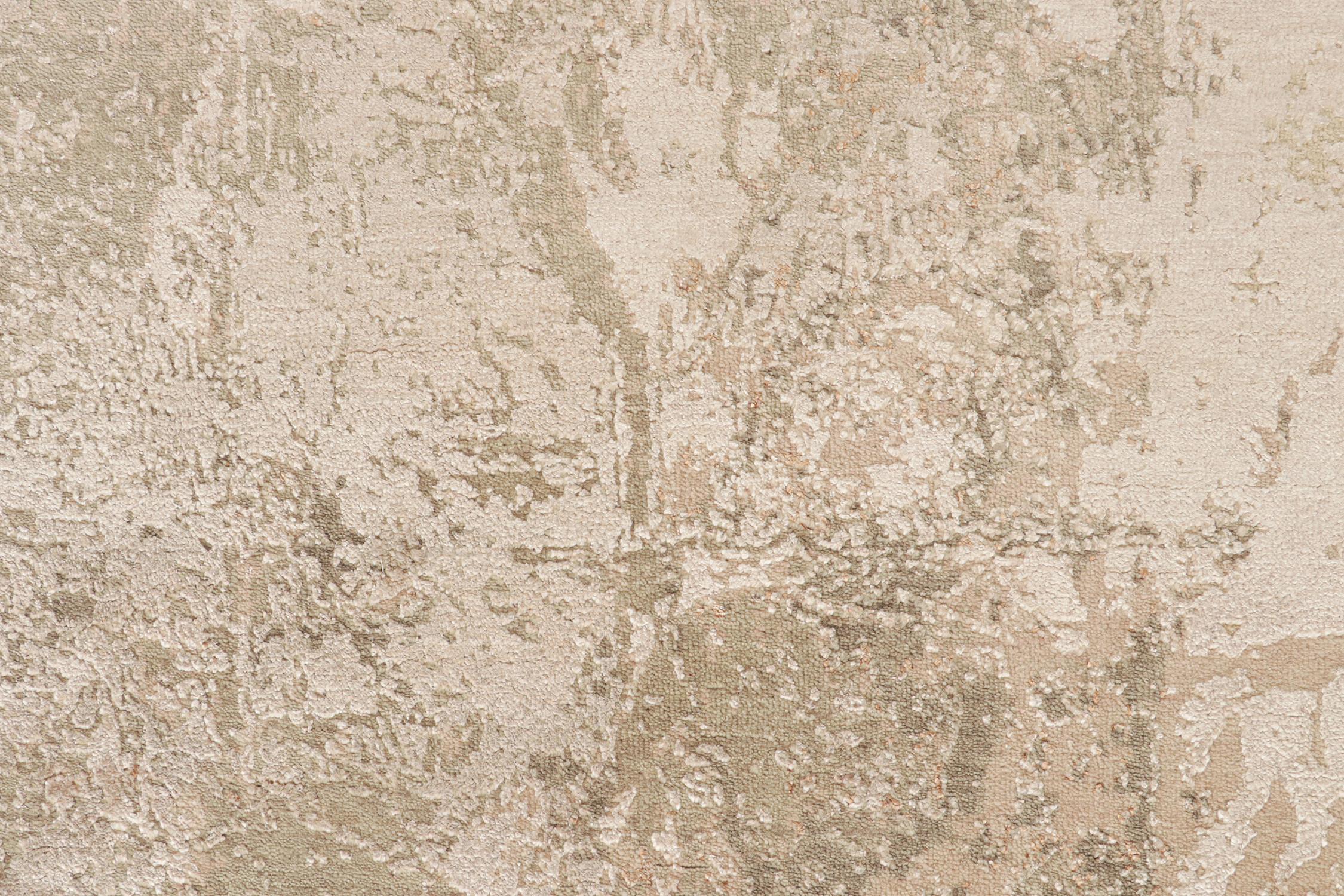 Rug & Kilim's Modern Abstract Rug in Beige, Grau und Weiß im Zustand „Neu“ im Angebot in Long Island City, NY