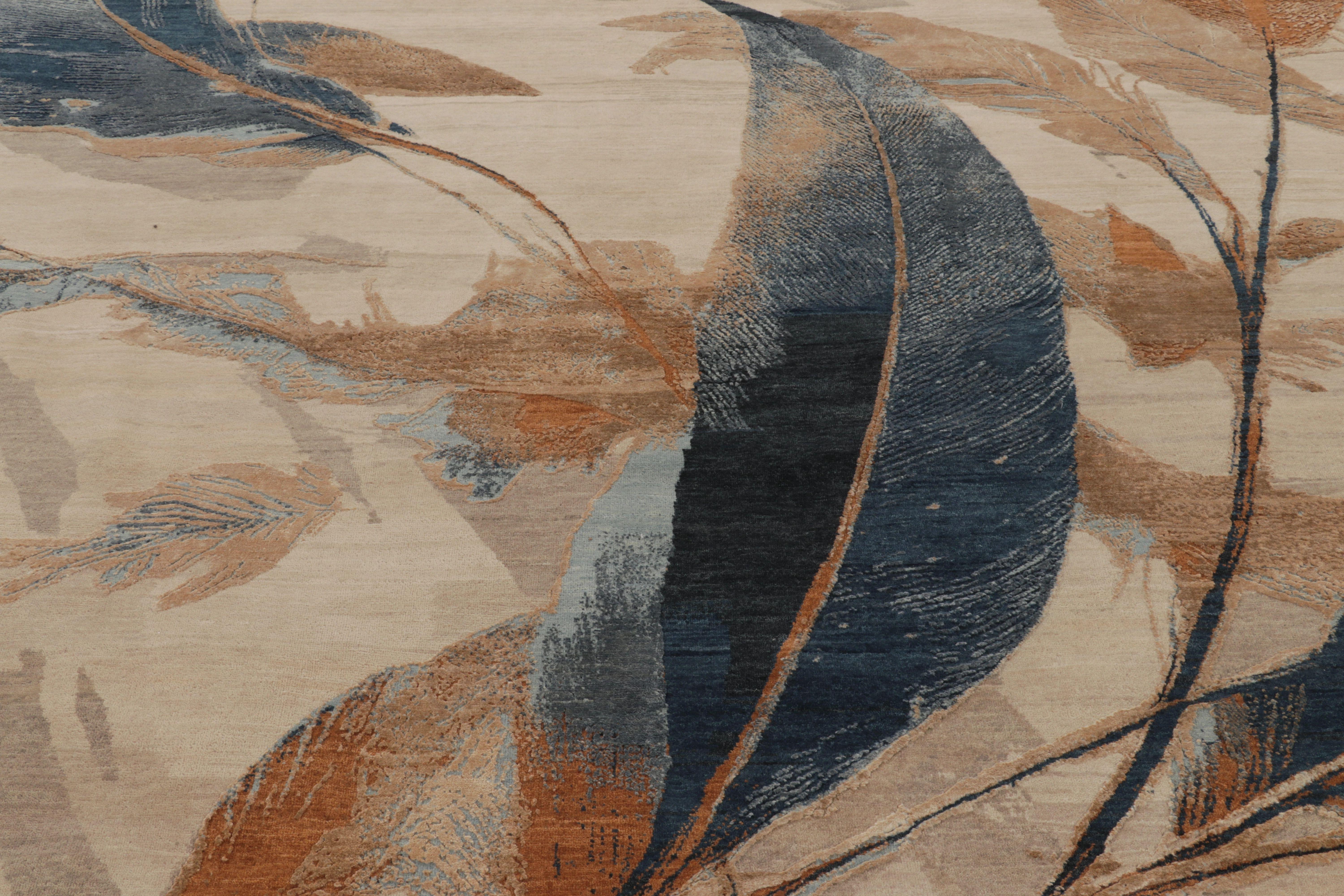 Moderno Rug & Kilim - Tappeto astratto moderno in ruggine botanico e indaco in vendita