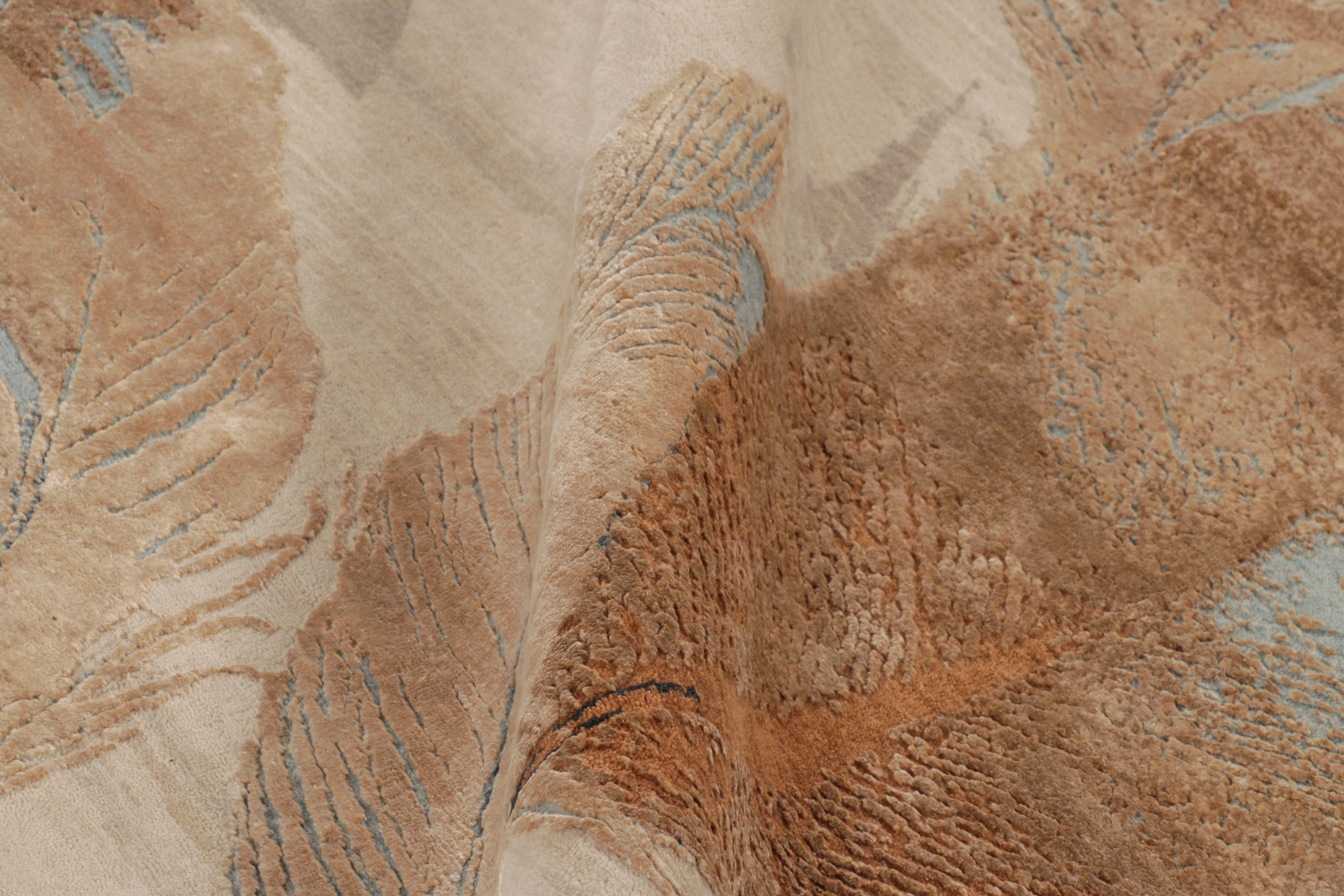 XXI secolo e contemporaneo Rug & Kilim - Tappeto astratto moderno in ruggine botanico e indaco in vendita