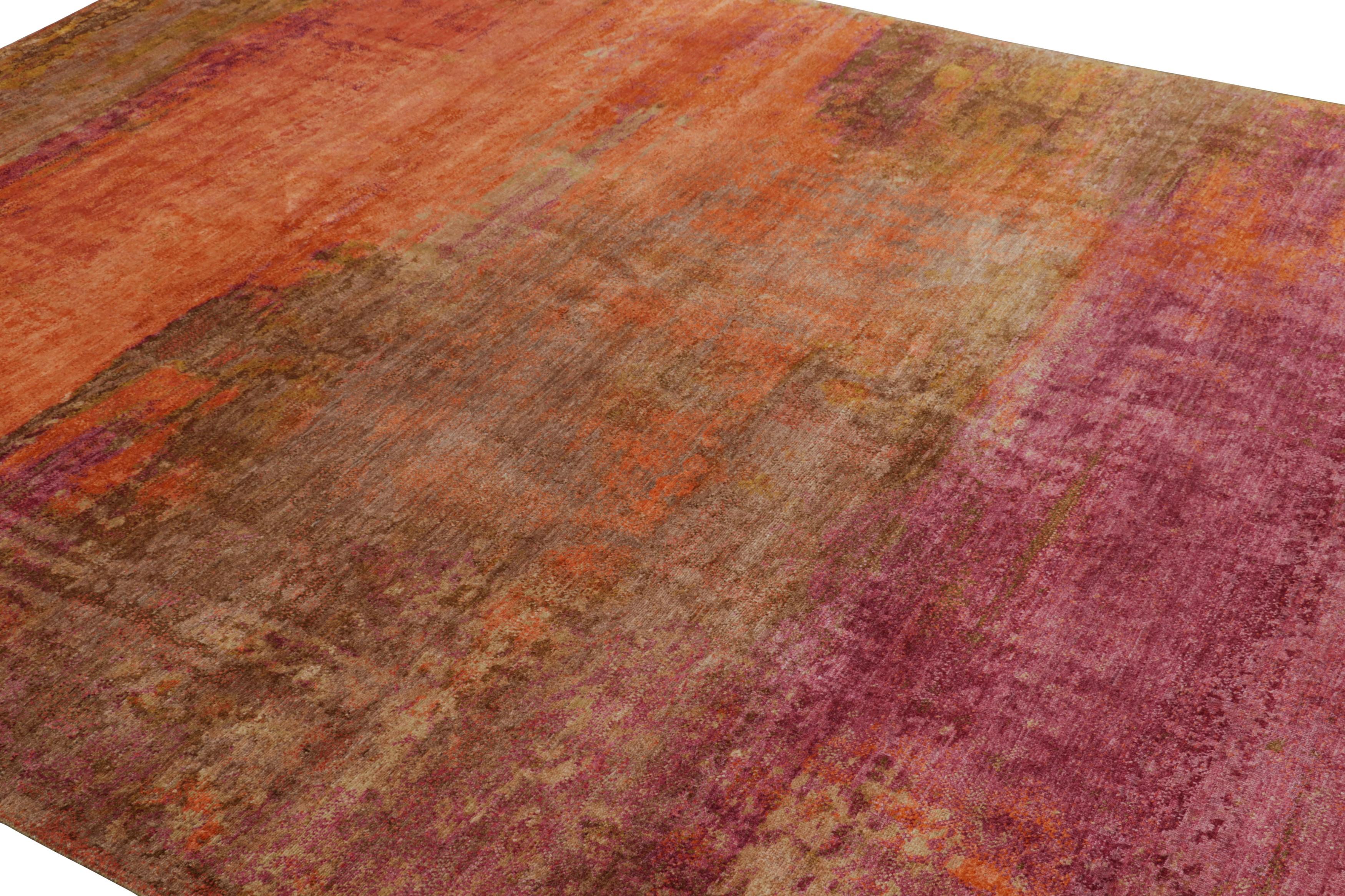 Dieser 8x10 große abstrakte Teppich von Rug & Kilim aus einer luxuriösen Mischung aus handgeknüpfter Wolle und Seide ist eine aufregende neue Ergänzung zu unserer Modern Collection'S. 

Über das Design: 

Dieses besondere Design zeichnet sich durch
