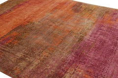 Rug & Kilim’s Modern Abstract Rug in Brown, Pink and Orange Tones
