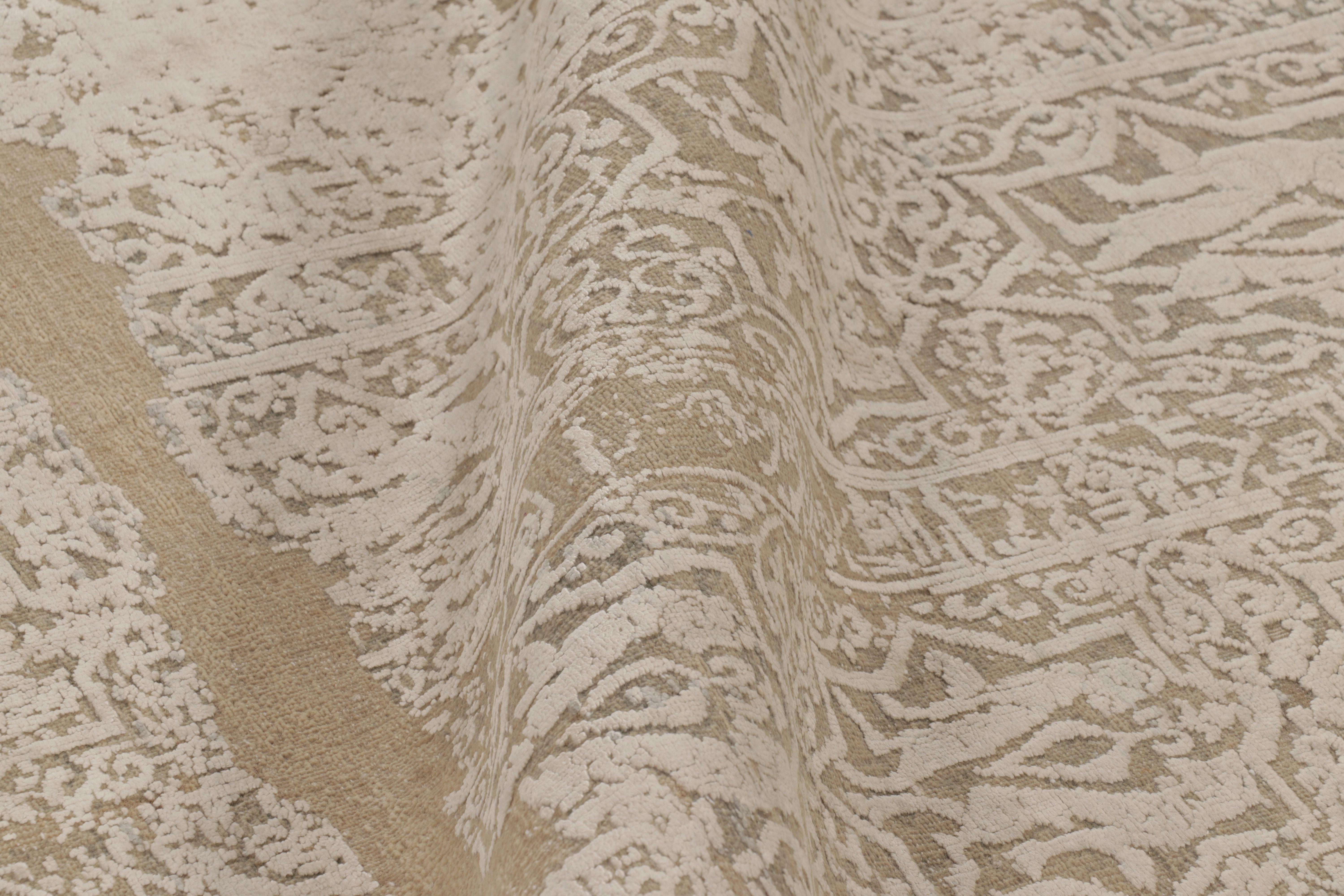 Alfombra Abstracta Moderna Rug & Kilim en Diseño de Tiza y Fragmentos de Fresno en Nuevo estado para la venta en Long Island City, NY